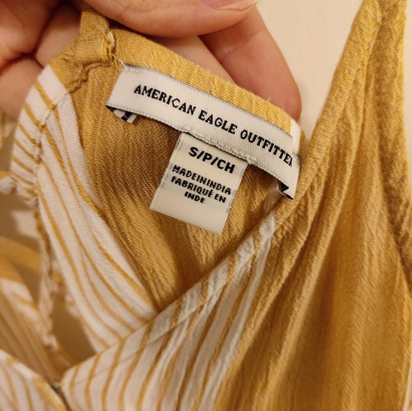 American Eagle Striped Peplum Wrap Tank - Picture 3 of 3